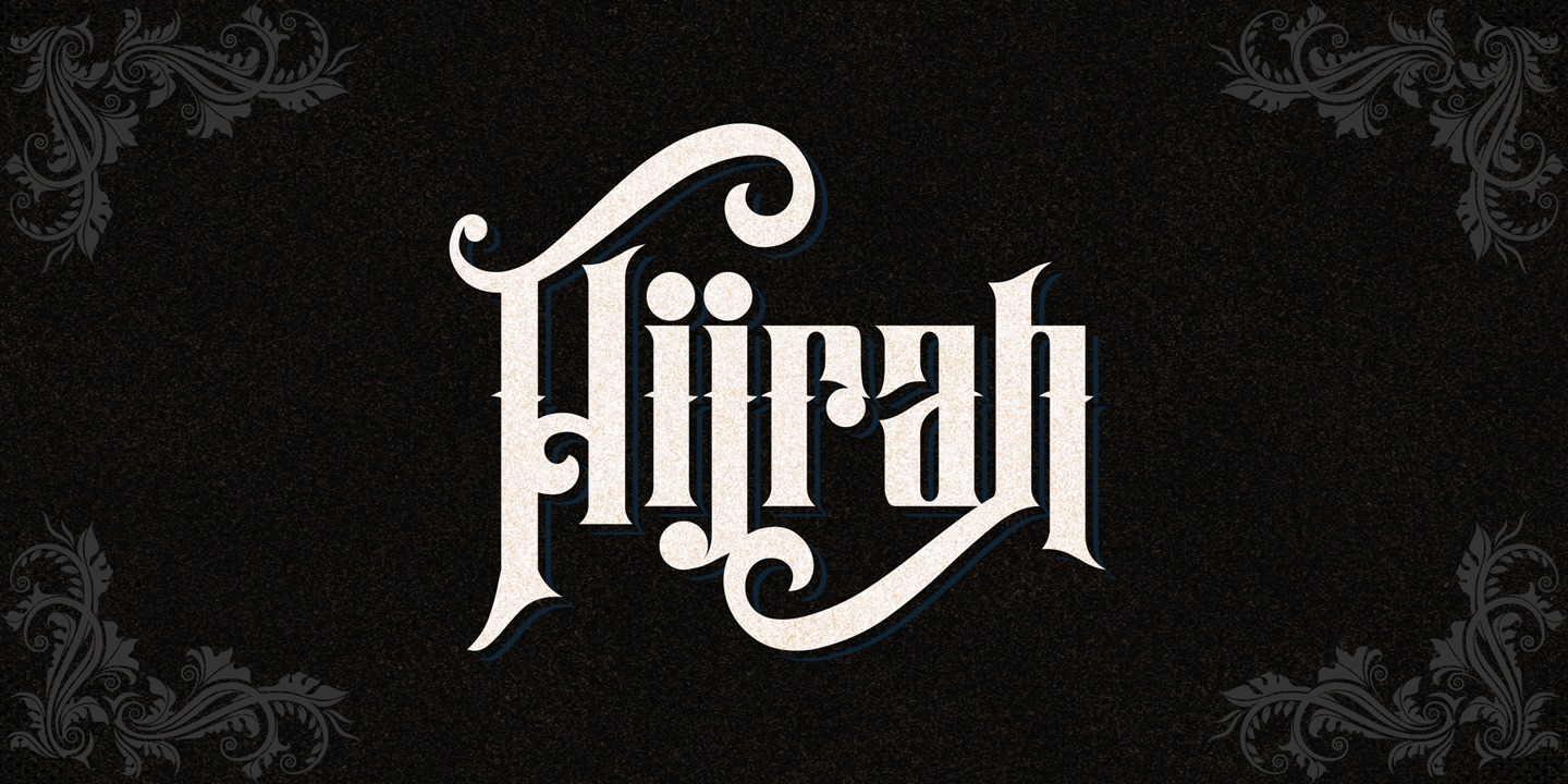 Beispiel einer Hijrah-Schriftart